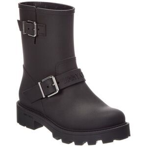 Jimmy Choo Biker Rubber Rain Boot, Black